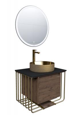 Раковина накладная Grossman GR-5010GG (355х355х115) золото